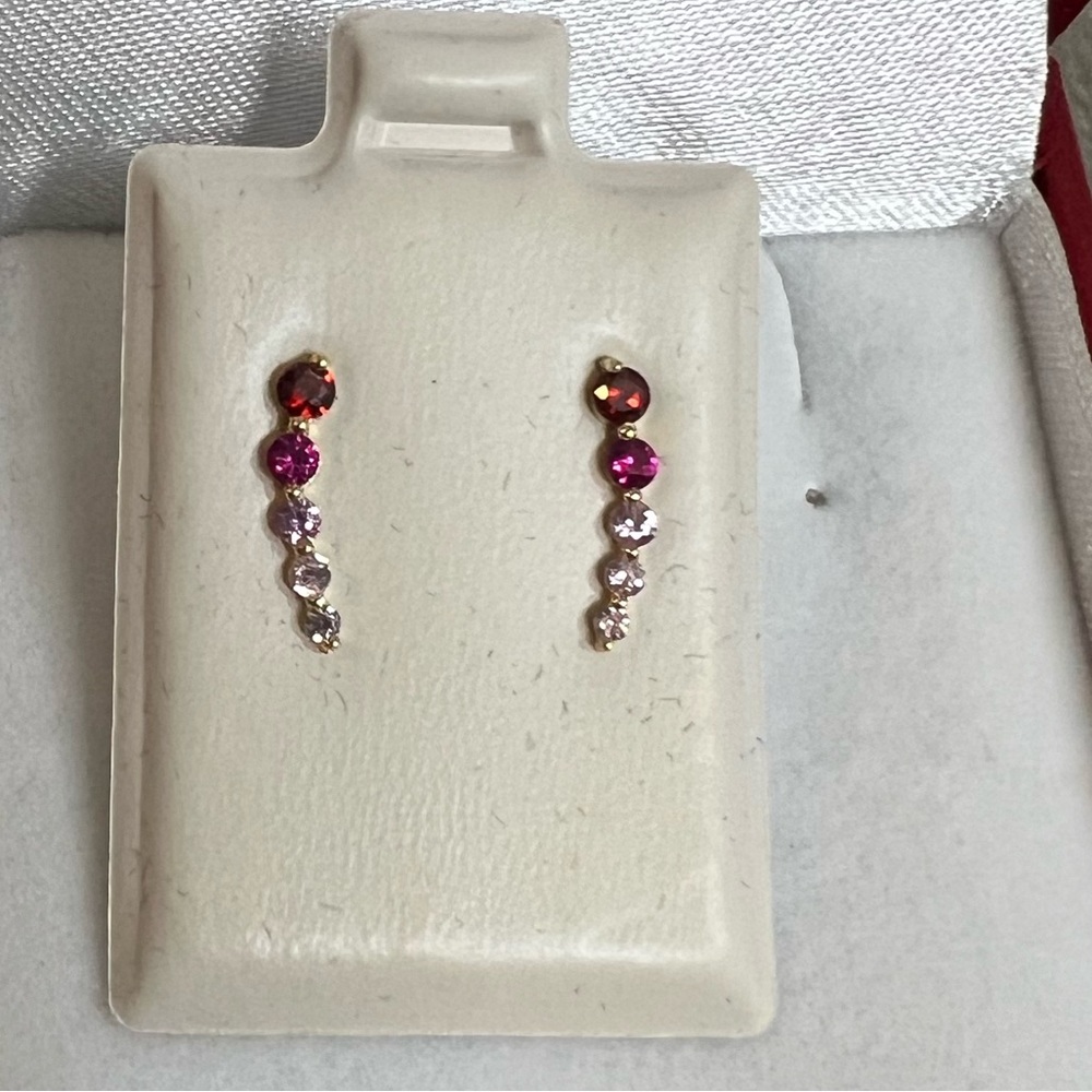 10k Solid Gold CZ Earrings